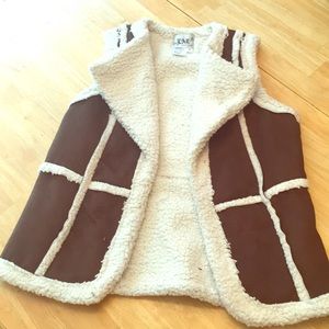 Women’s faux shearling vest